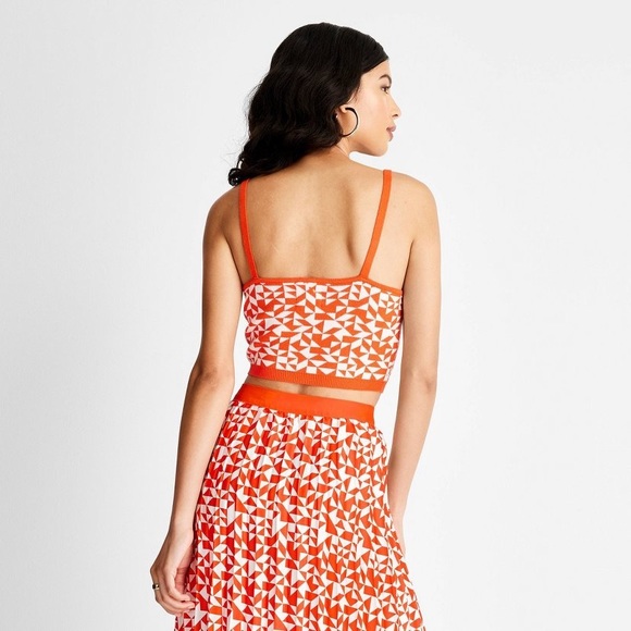 Future Collective Kahlana Barfield Brown Target v-neck Bralette Tank Top - Picture 5 of 9